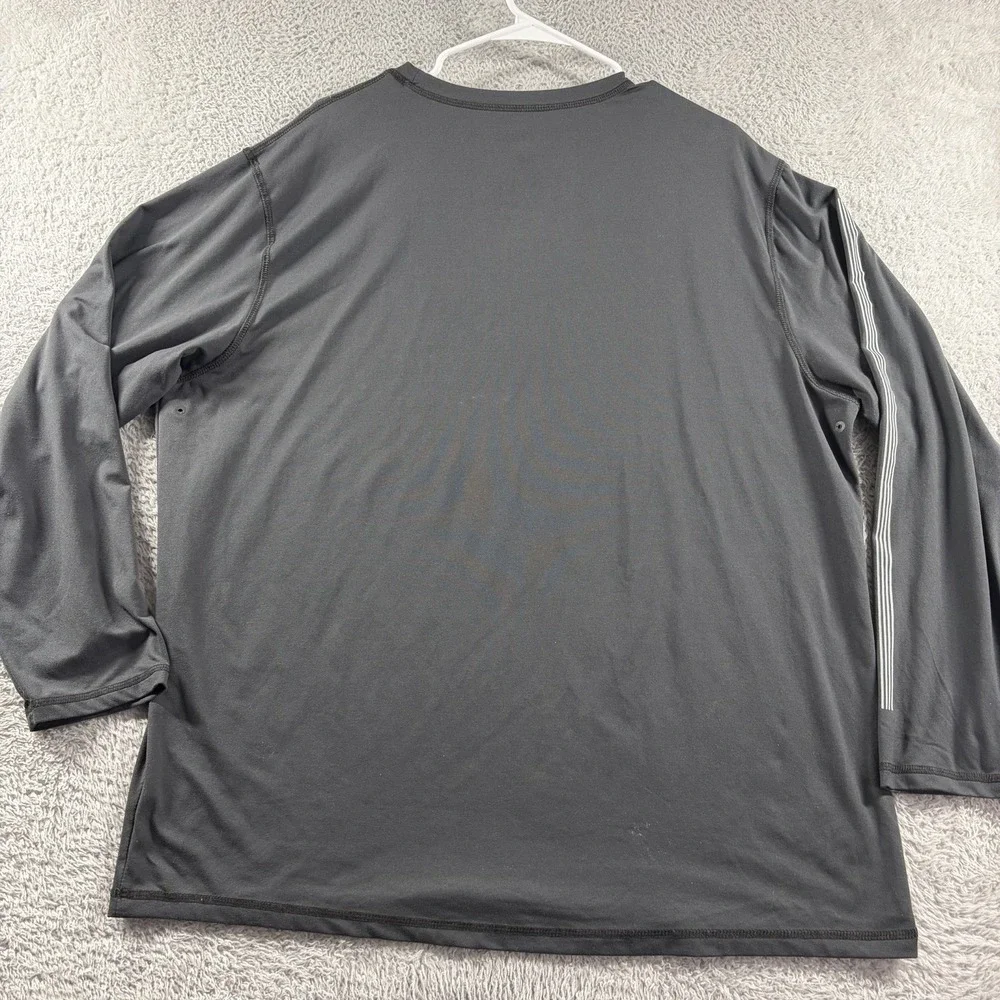 Hang Ten Rash Guard Performance Shirt Mens XL‎ Gray Black UV Protect Long Sleeve